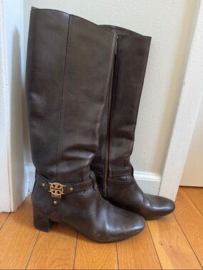 Tory Burch / Women's Leather Knee Boots